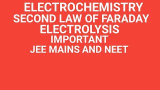 SECOND LAW OF FARADAYS CHEMISTRY IN HINDI AND ENGLISH [upl. by Reste]