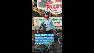 That’s right This inspirational woman cycled from ManaliLeh only in 55 hours  shorts [upl. by Consuelo544]