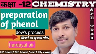 preparation of phenol chemistry class 12alcohol phenol etherall important reaction [upl. by Adekahs]