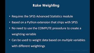 Weighting Data in SPSS [upl. by Inalaehon175]