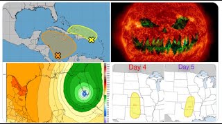 RED ALERT Double Hurricane Threat XClass Flare Severe Weather Lots of Near Earth Asteroids [upl. by Peer]