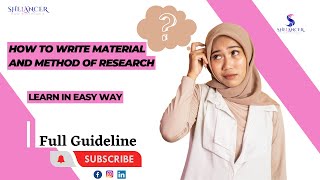 How to write methodology  Material and Methods in thesis  report [upl. by Nywloc]