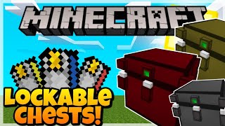 Minecraft LOCKABLE CHESTS Addon  Locked amp Unbreakable Chests BedrockMCPE [upl. by Eocsor]