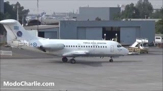 Fokker F28 Fellowship TC54 Fuerza Aérea Argentina en FIDAE 2016 [upl. by Robinetta867]