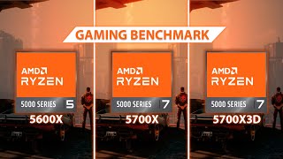 5600X VS 5700X VS 5700X3D  Cyberpunk 2077 Fortnite Witcher 3  AMD RYZEN GAMING BENCHMARK [upl. by Ahsikym238]