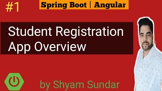 Spring Boot  Angular Full Stack Project for Beginners Student Registration App  Shyam Sundar [upl. by Rozella]