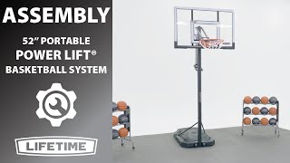 Lifetime 52quot Portable Power Lift® Basketball System  Lifetime Assembly Video [upl. by Rosalinda487]