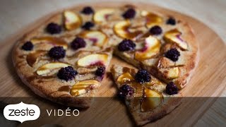 Recette de pizza sucrée aux nectarines et à la frangipane  Zeste [upl. by Ardnwahs435]