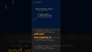 What does capturing a variable mean javalanguage javacoding javatips javacodinginterview [upl. by Ahsielat]