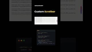 Css Custom Scrollbar [upl. by Neddie]