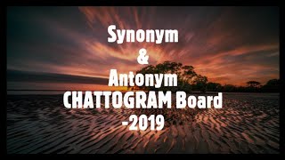 Synonym amp Antonym Chattogram Board  2019 [upl. by Bondy541]