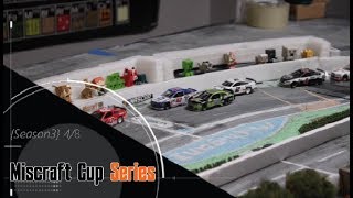 NASCAR StopMotion Miscraft Cup Series  Michigan S3 R4 [upl. by Kenwrick]