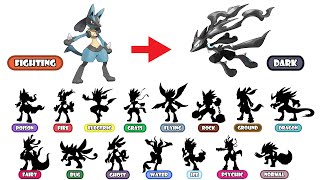 18 Types Lucario  Pokemon Type Swap [upl. by Shirk]