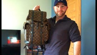 Louis Vuitton Monogram Macassar Christopher Backpack REVIEW [upl. by Zeret347]