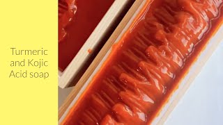 Turmeric and Kojic Acid Soap  Cold Process Soap  Turmeric Soap  Kojic Acid Soap  UK Youtuber [upl. by Chaney]