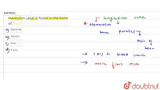 Haversian canal is found in the bone of [upl. by Nyraa]