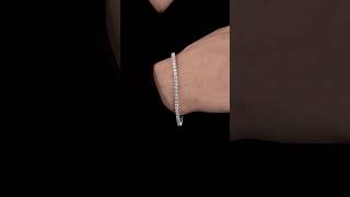 3mm round cut Moissanite tennis bracelet white colorless bracelet birthdaygift unisex foryou [upl. by Arag]