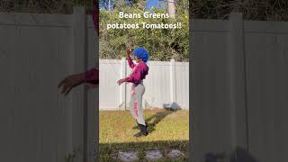 Greens Beans Potatoes Tomatoes Thanksgiving Song shorts veetaveetv [upl. by Oivaf]