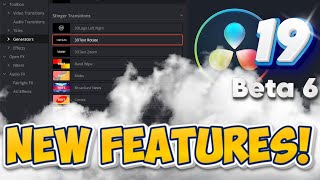 Stinger Transtions DaVinci Resolve 19 NEW FEATURE Beta 6 [upl. by Lev]