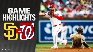 Padres vs Nationals Game Highlights 72324  MLB Highlights [upl. by Eissirhc]