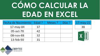 Cómo calcular la edad en Excel super fácil [upl. by Nosecyrb931]