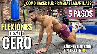 Aprende a hacer LAGARTIJAS desde CERO en 5 pasos  Cómo hacer tus PRIMERAS FLEXIONES [upl. by Kattie]