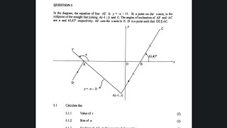 Analytical Geometry  Grade 12MayJune 2023 Maths P2  Question 3 [upl. by Drabeck]