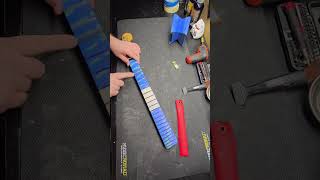 Fender Stratocaster Fret Levelguitar guitartok guitartech guitarrepair fender stratocaster [upl. by Goldenberg]