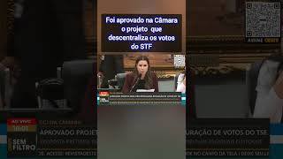 Foi aprovado na Câmara o projeto que descentraliza os votos do STF [upl. by Pompea]