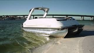 New Tritoon  2024 Crowne  Harris Pontoon Boats [upl. by Asilej]