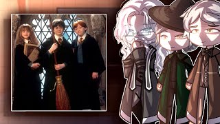 Harry Potter Professors React To Golden Trio  Gacha React [upl. by Norrahs]