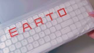 ASMR EARTO Mechanical Keyboard Unboxing  No Talking Typing Clicky Brown Switches Keys [upl. by Yrogerg]