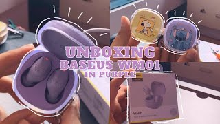 🍇 baseus encok wm01 unboxing purple edition [upl. by Islehc]