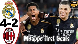 Real madrid vs ac milan 42  All Goals amp Highlights  2024 [upl. by Llewon594]