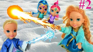 Elsa and Anna Toddlers and Olaf Play together in Snow Annya Makes a Wish Part 2  Toys In Action [upl. by Hun959]