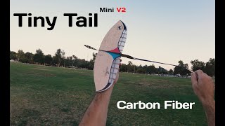 Tiny Tail Mini V2 Boomerang Launch  Elastic launch min glider [upl. by Kermie383]