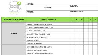 Llenado de bitacora de limpieza Banorte [upl. by Akkin]