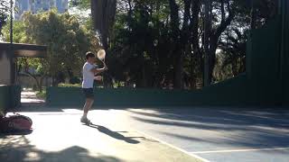 Is this a young Roger Federer training on a wall circa 1996 maybe [upl. by Ninazan540]