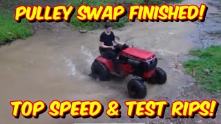 TIME for TESTING Pulley Swap amp Belt Guides COMPLETE Steffens Wheel Horse Mud Mower Build Part 7 [upl. by Korns635]