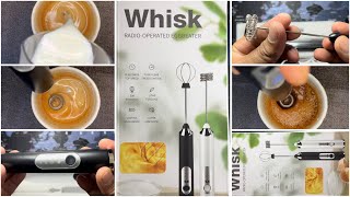 Cheap Electric Frother Unboxing amp Review  Perfect for Whisking Eggs amp Making Lattes at Home [upl. by Halik484]