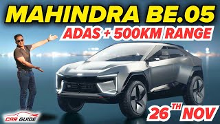 Mahindra BE 05 Electric SUV 🔥 26th Nov 🔥 Tata Curvv EV amp Creta EV Rival  New Electric Car India [upl. by Inattirb]