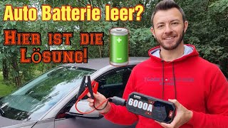 Auto springt nicht an Mit der JFEGWO 6000A Powerbank startet Ihr jede Batterie  Auto Überbrücken [upl. by Bricker]