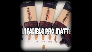 Base Infalible De LOréal pro Matte  Mi Opinion [upl. by Kathrine]