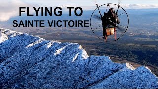 Paramotor flight to Mount Sainte Victoire Aix en Provence France  Jan 2021 [upl. by Brendis234]