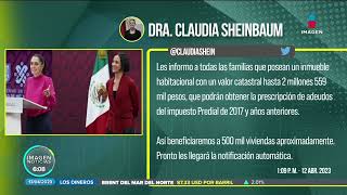 Claudia Sheinbaum anuncia condonación de adeudo de predial en la CDMX  Noticia con Francisco Zea [upl. by Melamed]