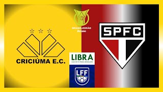 CRICIÚMA X SÃO PAULO  BRASILEIRÃO BETANO SÉRIE A 2024 [upl. by Laehcim]