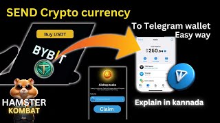 How to transfer USDT from bybit to telegram wallet exchange to Ton  easy way explain in Kannada 😮💸 [upl. by Eimac]