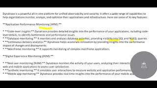 Dynatrace observability tool [upl. by Jamil976]