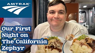 Amtrak The California Zephyr  Roomette Tour  Dinner Food  Storage Space  November 2024 [upl. by Ashleigh633]