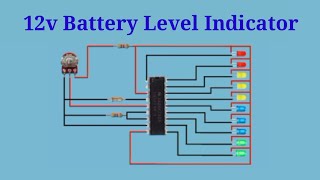 How to make 12v battery indicator mridulexperiment batterylevelindicator [upl. by Auqinimod]